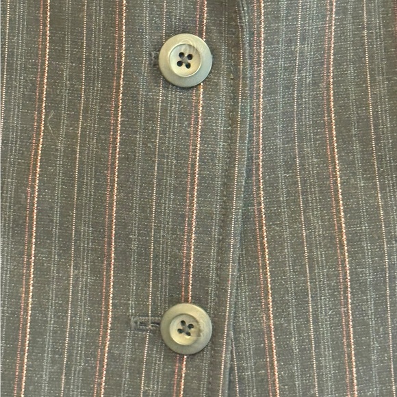 Women's Gray Pinstripe Blazer - Picture 3 of 11